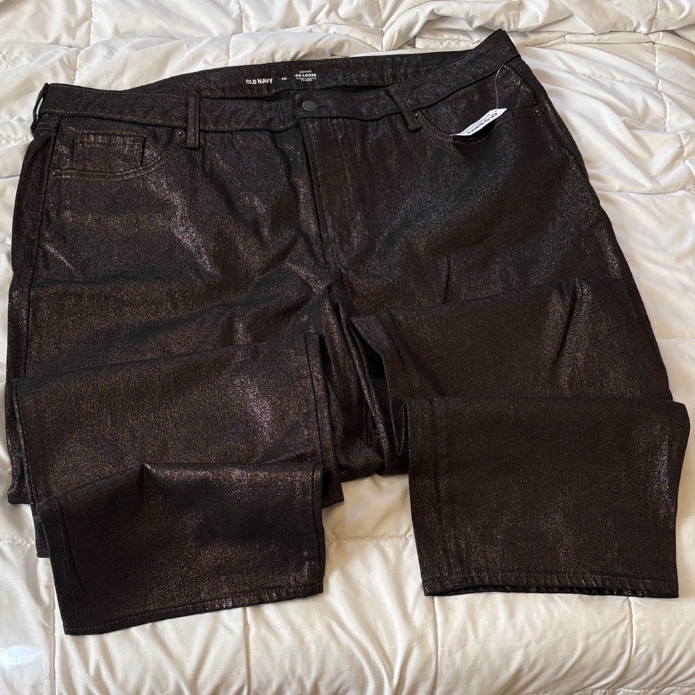 Old Navy Women's Shimmering Black OG Loose high rise Jeans